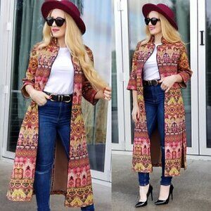 BOHO DOLLZ Chic Suede Long Jacket
